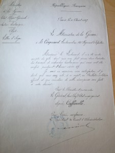 1887 lettre ministre