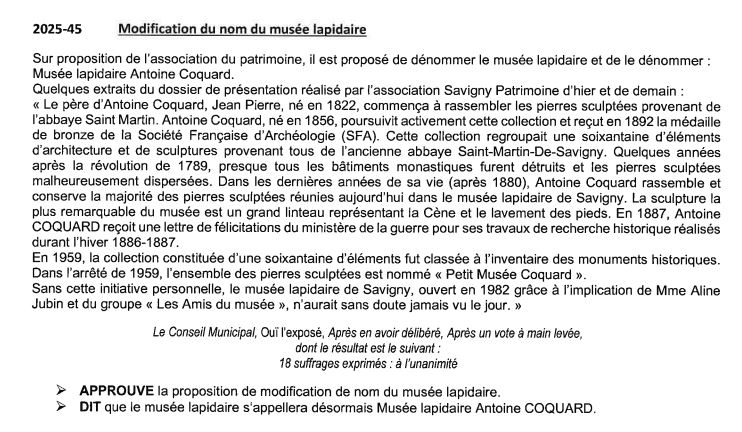 deliberation conseil municipal 080725
