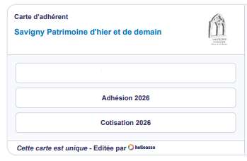 Les adhésions pour l’année 2026 sont  ouvertes.
